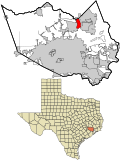 Harris County Texas incorporated and unincorporated areas Humble highlighted